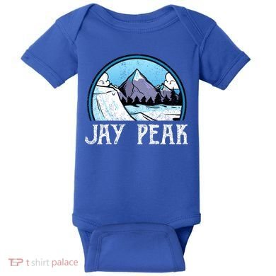 Snowboard Skier Skiing Vermont Jay Peak Mountain Meaningful Gift Baby Bodysuit