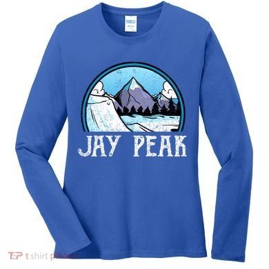 Snowboard Skier Skiing Vermont Jay Peak Mountain Meaningful Gift Women's Long Sleeve Shirt