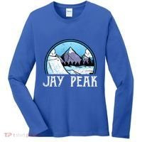 Snowboard Skier Skiing Vermont Jay Peak Mountain Meaningful Gift Women's Long Sleeve Shirt thumb 0