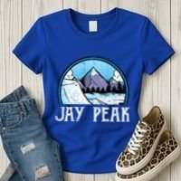 Snowboard Skier Skiing Vermont Jay Peak Mountain Meaningful Gift Women's T-Shirt thumb 3