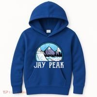 Snowboard Skier Skiing Vermont Jay Peak Mountain Meaningful Gift Kids Hoodie thumb 0