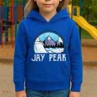 Snowboard Skier Skiing Vermont Jay Peak Mountain Meaningful Gift Kids Hoodie thumb 3