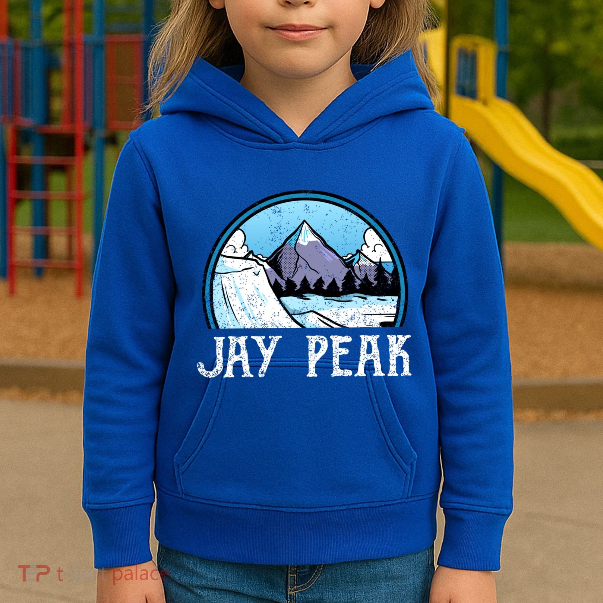 Snowboard Skier Skiing Vermont Jay Peak Mountain Meaningful Gift Kids Hoodie