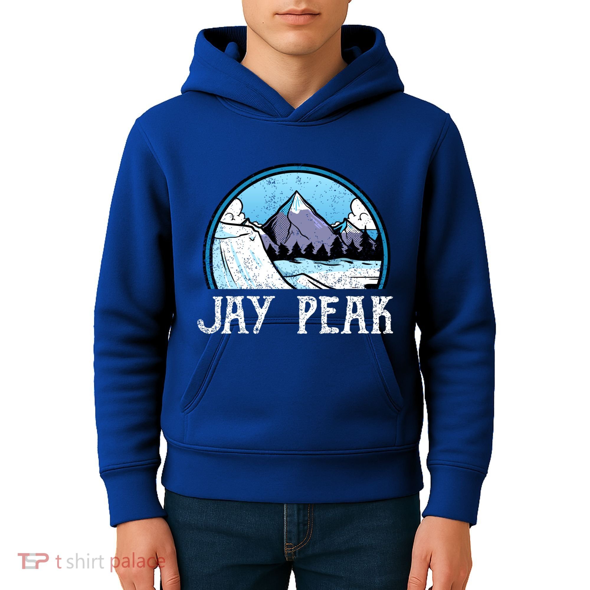 Snowboard Skier Skiing Vermont Jay Peak Mountain Meaningful Gift Kids Hoodie