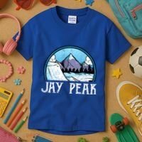 Snowboard Skier Skiing Vermont Jay Peak Mountain Meaningful Gift Kids T-Shirt thumb 3