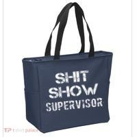 Shit Show Supervisor Funny Mom Boss Manager Teacher Gift Tote Bag thumb 2
