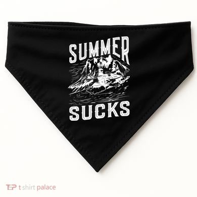 Summer Sucks Snowmobile Rider Gift USA-Made Doggie Bandana