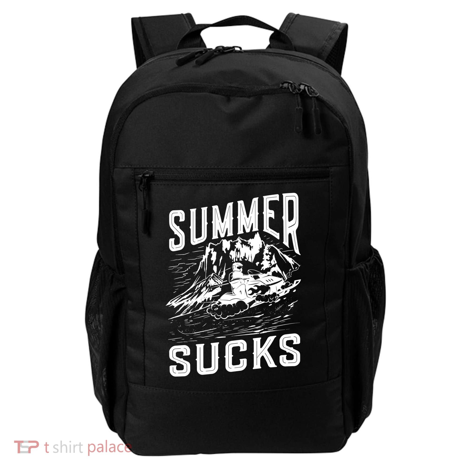 Summer Sucks Snowmobile Rider Gift Backpack