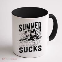 Summer Sucks Snowmobile Rider Gift Coffee Mug thumb 1