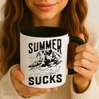 Summer Sucks Snowmobile Rider Gift Coffee Mug thumb 3