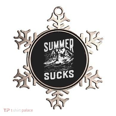 Summer Sucks Snowmobile Rider Gift Ornament