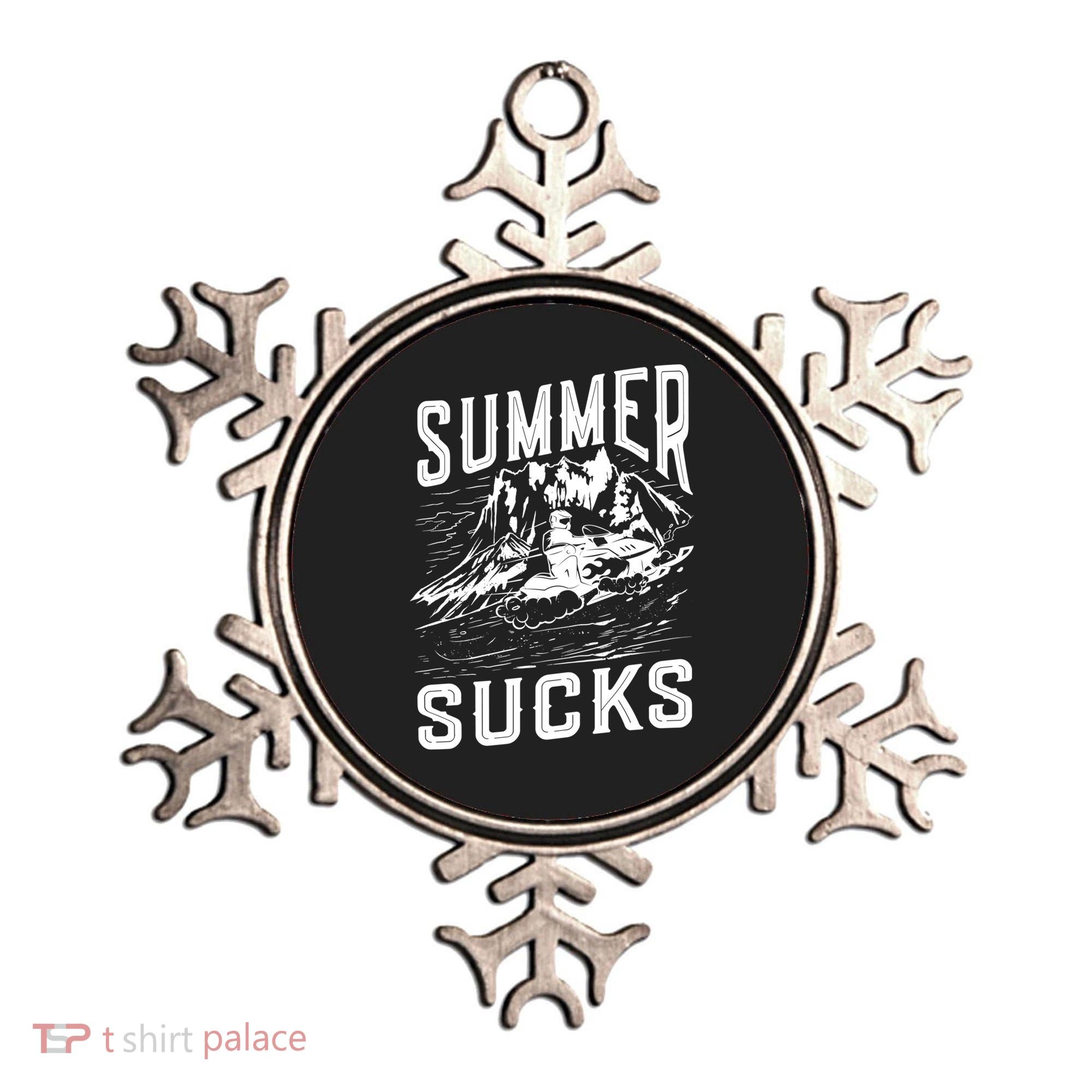 Summer Sucks Snowmobile Rider Gift Ornament