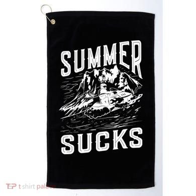Summer Sucks Snowmobile Rider Gift Golf Towel