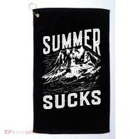Summer Sucks Snowmobile Rider Gift Golf Towel thumb 0