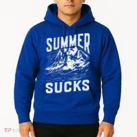 Summer Sucks Snowmobile Rider Gift Hoodie thumb 2