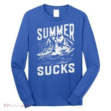 Summer Sucks Snowmobile Rider Gift Long Sleeve Shirt