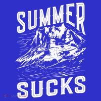 Summer Sucks Snowmobile Rider Gift Button thumb 1