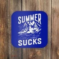 Summer Sucks Snowmobile Rider Gift Coaster thumb 0
