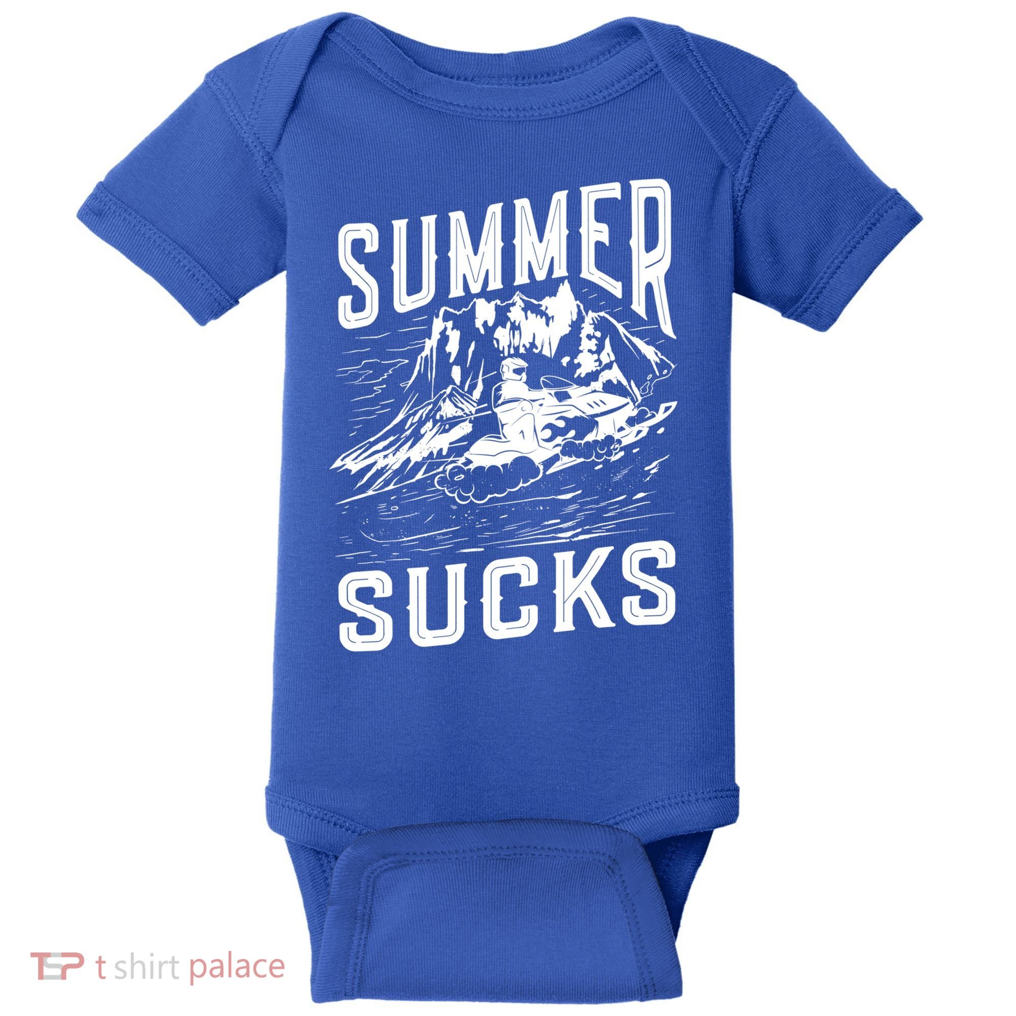 Summer Sucks Snowmobile Rider Gift Baby Bodysuit
