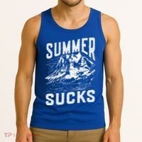 Summer Sucks Snowmobile Rider Gift Tank Top thumb 3
