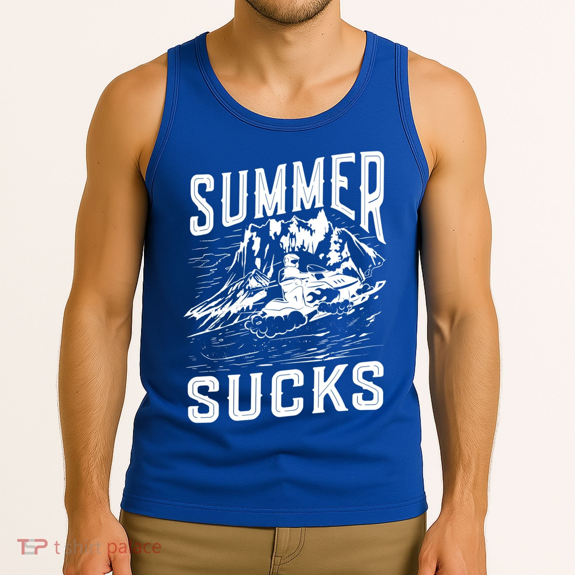 Summer Sucks Snowmobile Rider Gift Tank Top