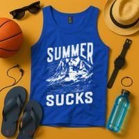 Summer Sucks Snowmobile Rider Gift Tank Top thumb 4