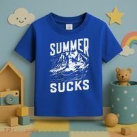 Summer Sucks Snowmobile Rider Gift Toddler T-Shirt thumb 3