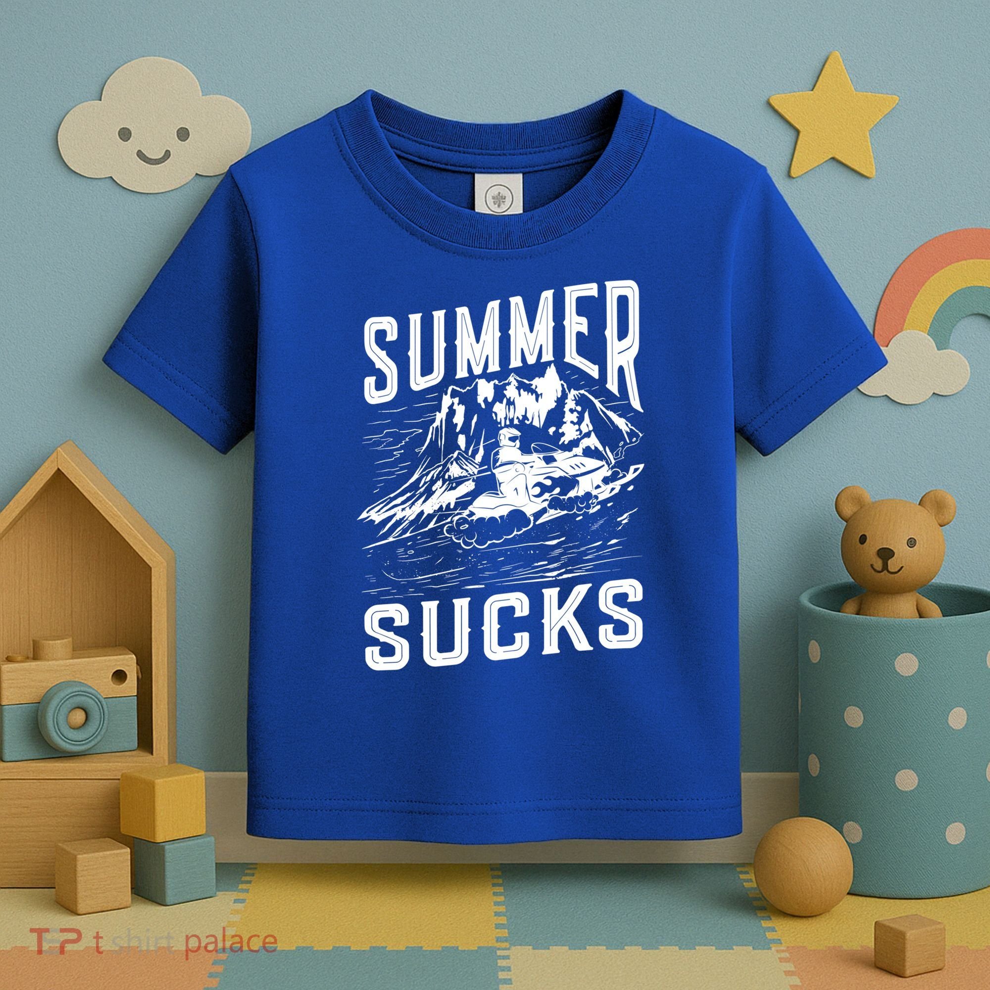 Summer Sucks Snowmobile Rider Gift Toddler T-Shirt