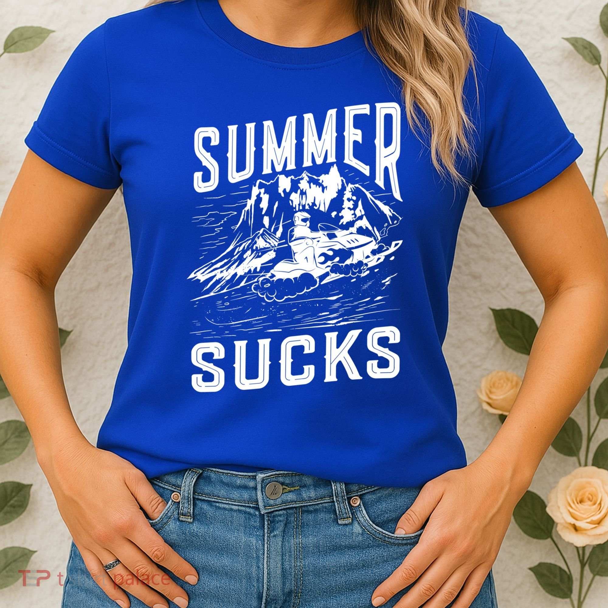 Summer Sucks Snowmobile Rider Gift Women's T-Shirt