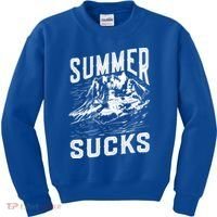 Summer Sucks Snowmobile Rider Gift Kids Sweatshirt thumb 0