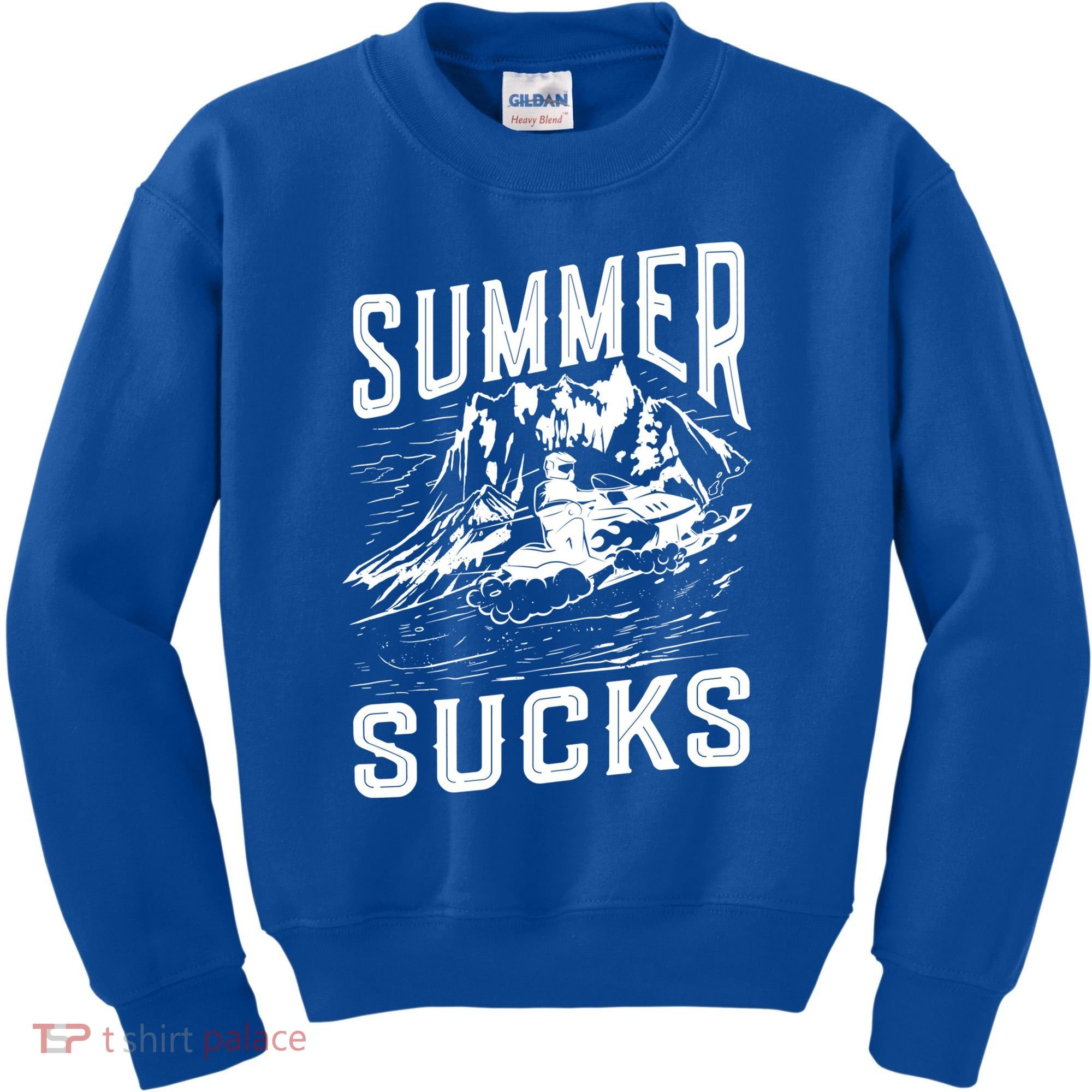 Summer Sucks Snowmobile Rider Gift Kids Sweatshirt