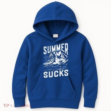 Summer Sucks Snowmobile Rider Gift Kids Hoodie