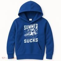Summer Sucks Snowmobile Rider Gift Kids Hoodie thumb 0