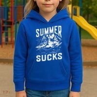 Summer Sucks Snowmobile Rider Gift Kids Hoodie thumb 3