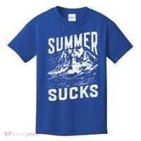 Summer Sucks Snowmobile Rider Gift Kids T-Shirt thumb 0