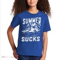 Summer Sucks Snowmobile Rider Gift Kids T-Shirt thumb 2