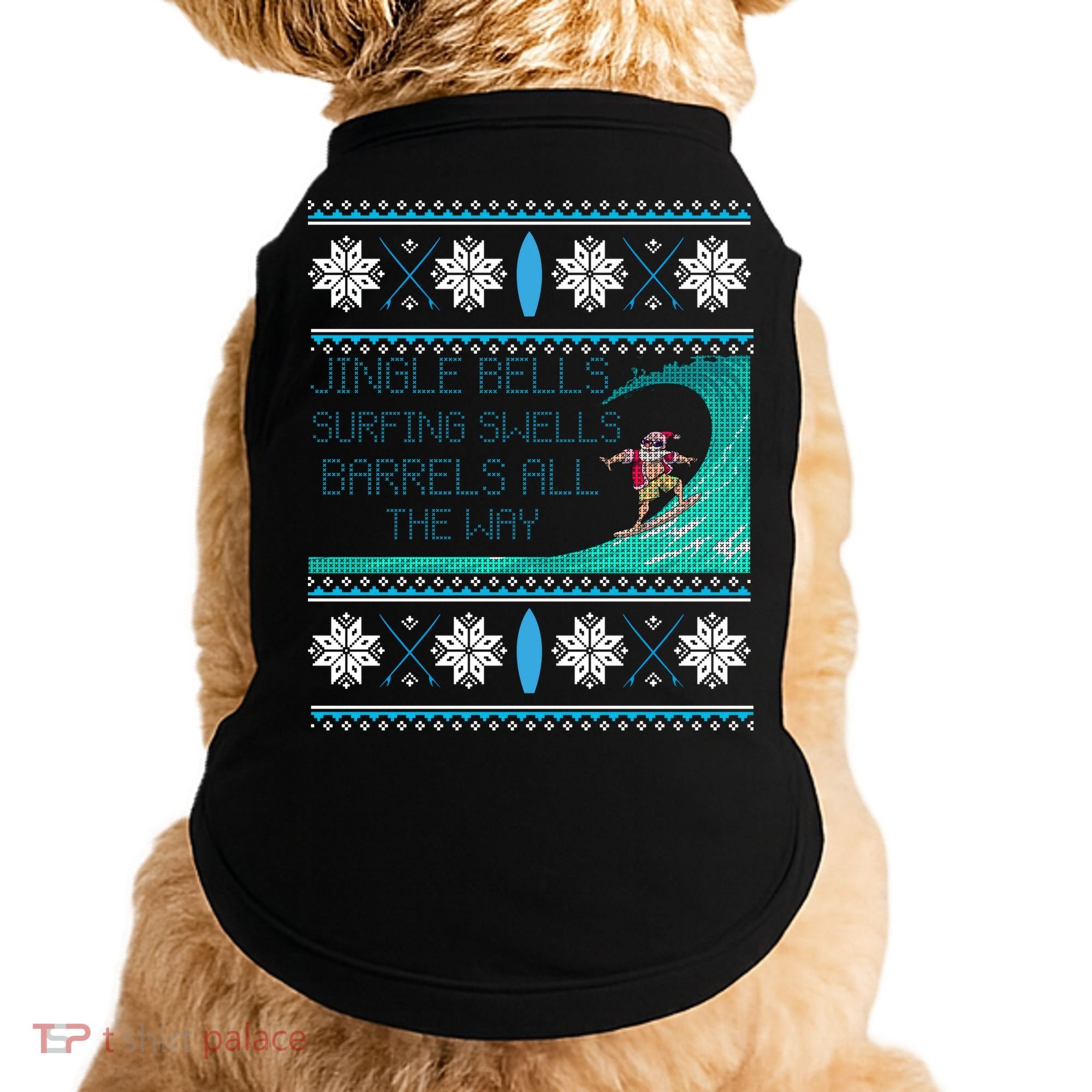 Surf Surfing Surfer Ugly Christmas Sweater Style Funny Gift Doggie Tank