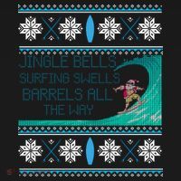 Surf Surfing Surfer Ugly Christmas Sweater Style Funny Gift Doggie Tank thumb 4