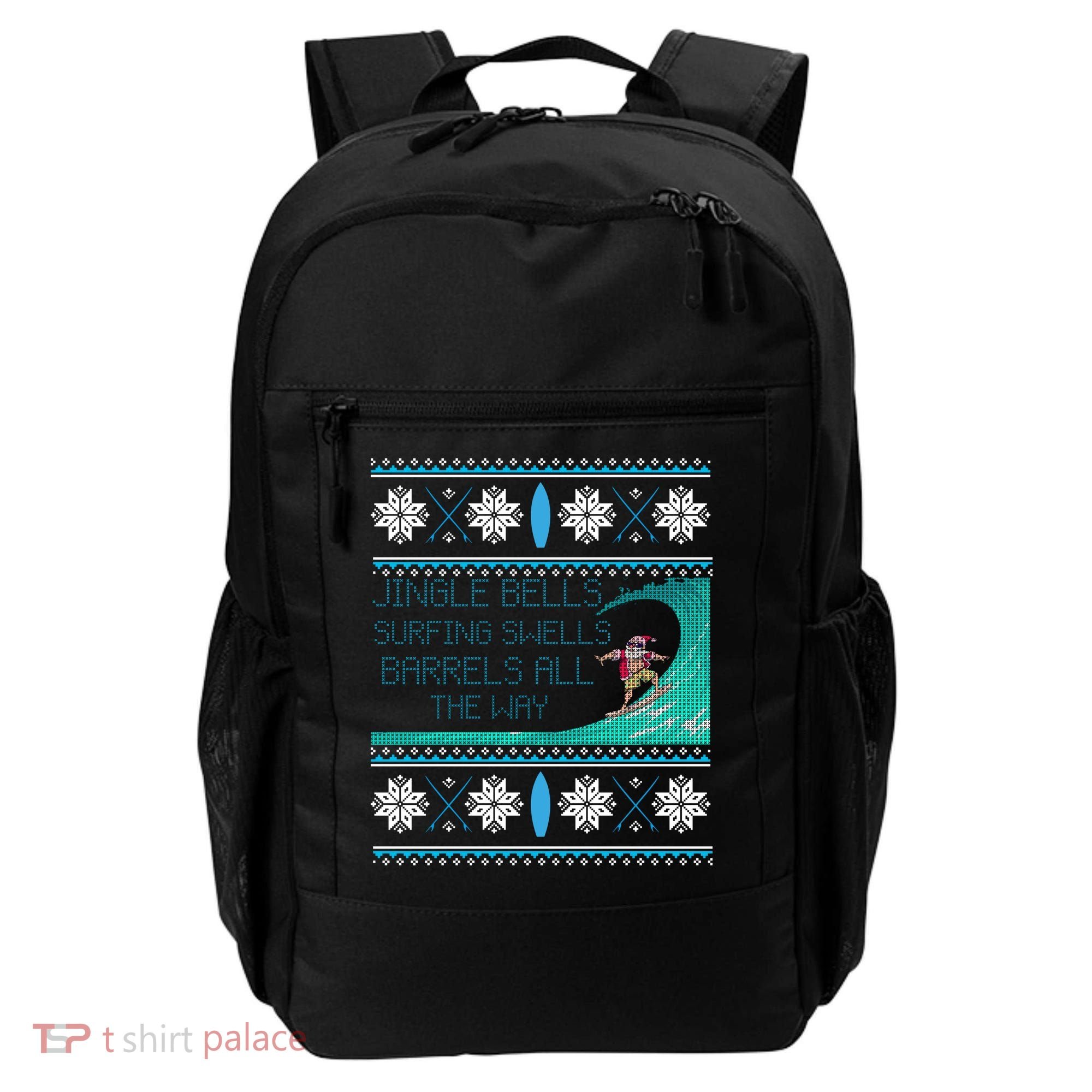 Surf Surfing Surfer Ugly Christmas Sweater Style Funny Gift Backpack