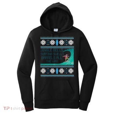 Surf Surfing Surfer Ugly Christmas Sweater Style Funny Gift Women's Hoodie