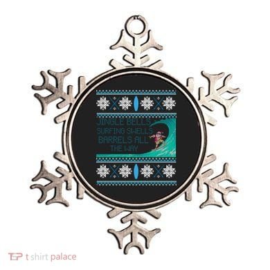 Surf Surfing Surfer Ugly Christmas Sweater Style Funny Gift Ornament