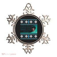 Surf Surfing Surfer Ugly Christmas Sweater Style Funny Gift Ornament thumb 0