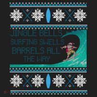 Surf Surfing Surfer Ugly Christmas Sweater Style Funny Gift Hat thumb 2