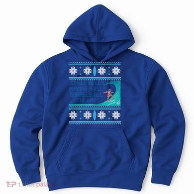 Surf Surfing Surfer Ugly Christmas Sweater Style Funny Gift Hoodie