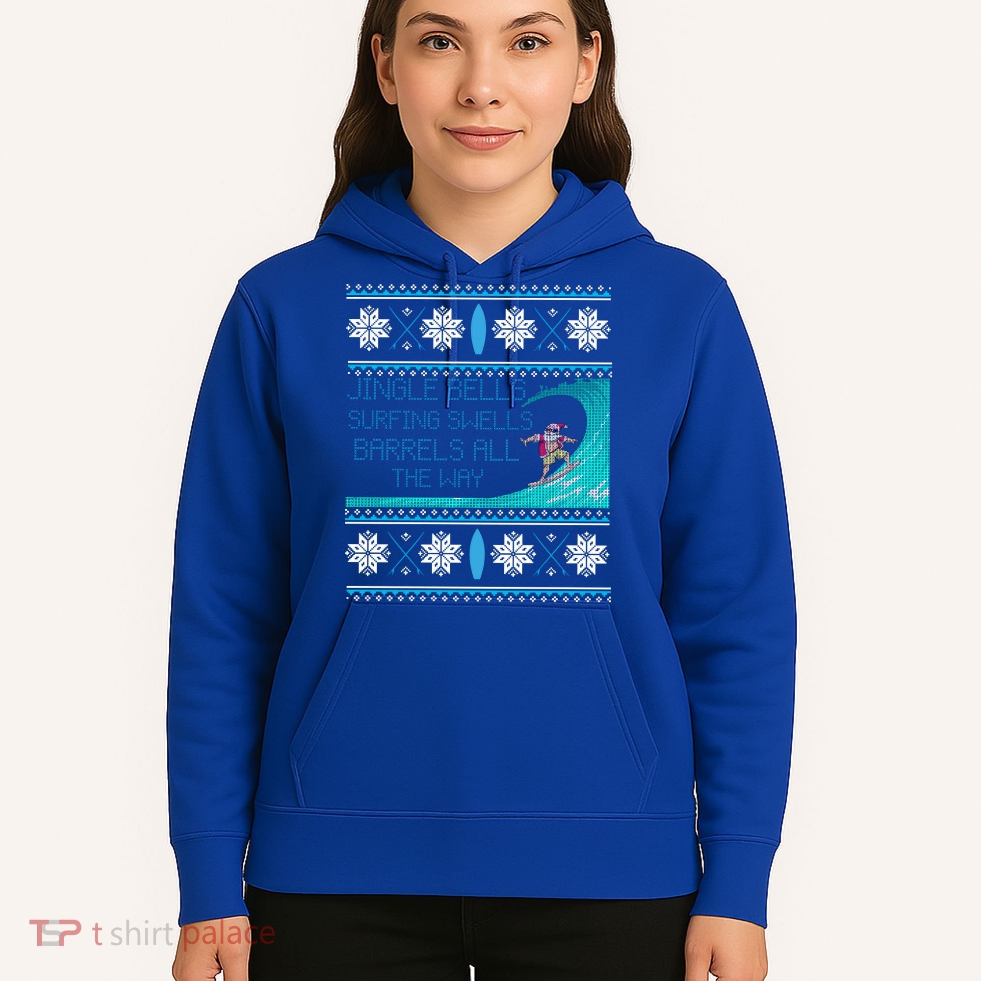 Surf Surfing Surfer Ugly Christmas Sweater Style Funny Gift Hoodie