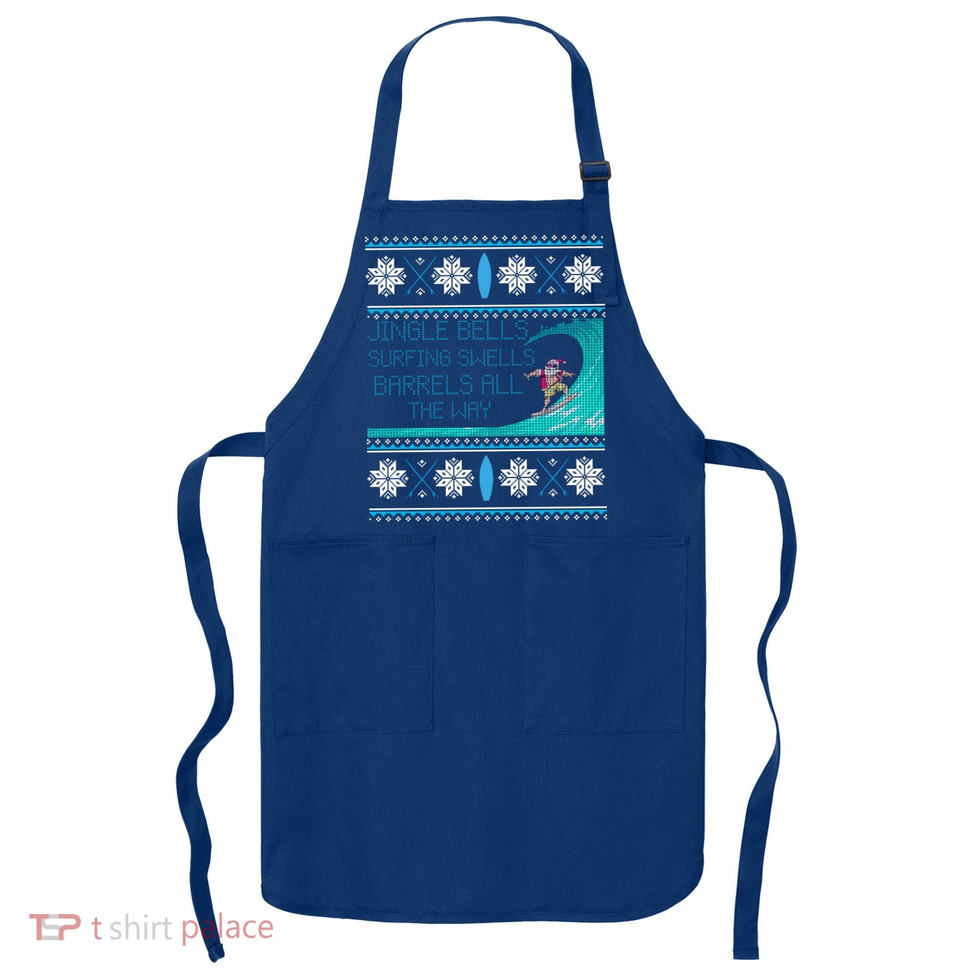 Surf Surfing Surfer Ugly Christmas Sweater Style Funny Gift Apron