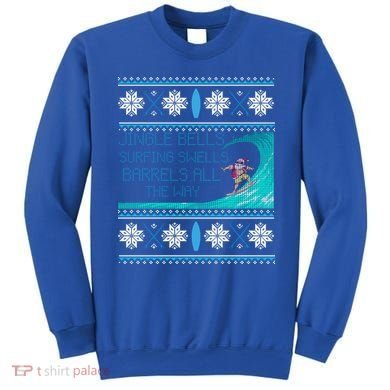 Surf Surfing Surfer Ugly Christmas Sweater Style Funny Gift Sweatshirt