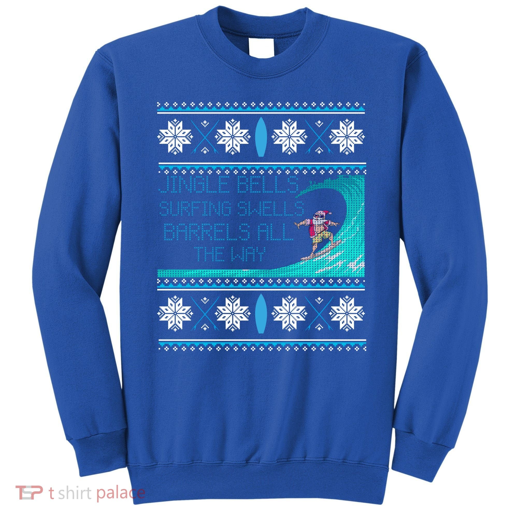 Surf Surfing Surfer Ugly Christmas Sweater Style Funny Gift Sweatshirt