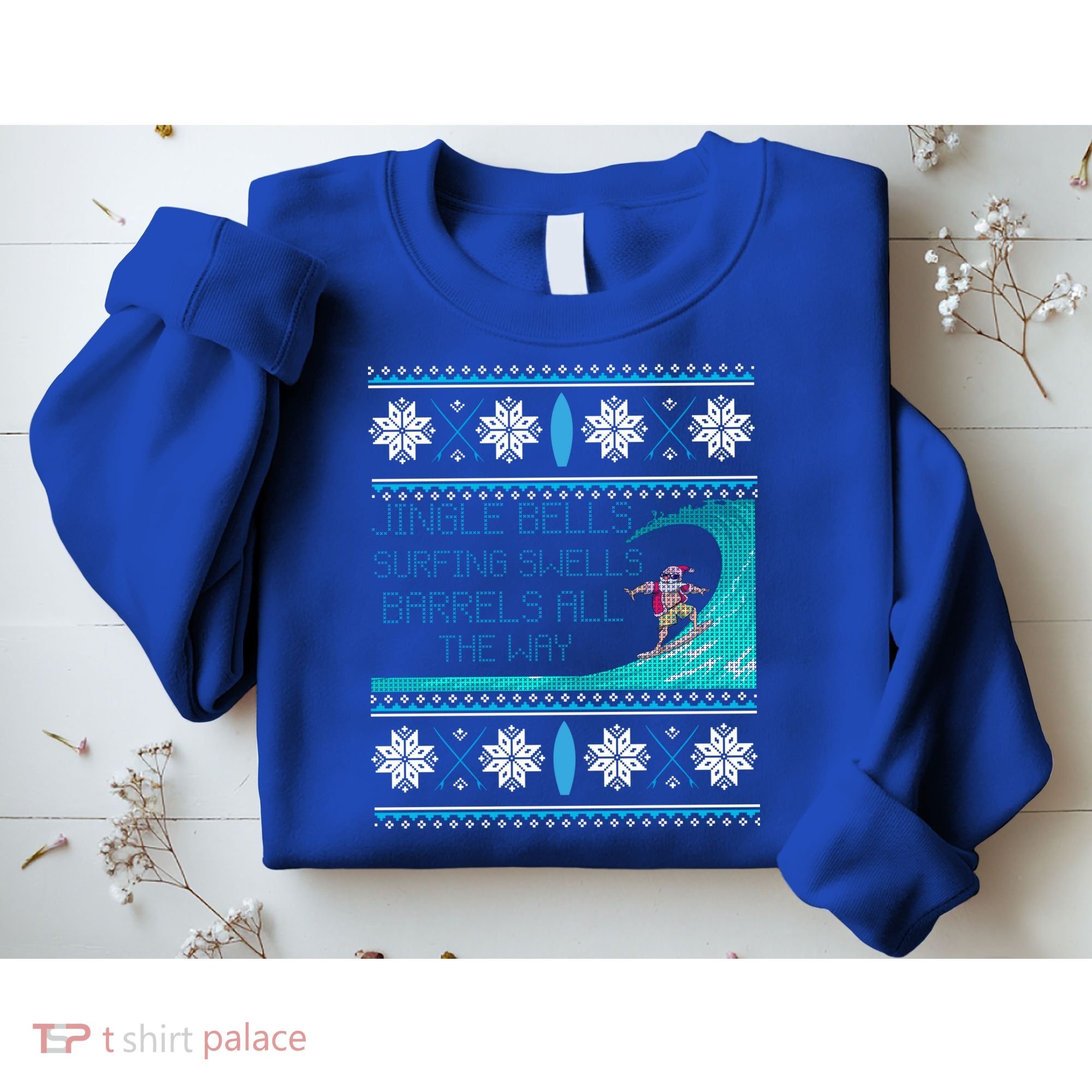 Surf Surfing Surfer Ugly Christmas Sweater Style Funny Gift Sweatshirt
