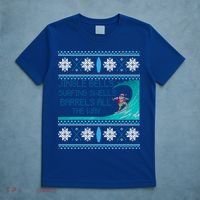 Surf Surfing Surfer Ugly Christmas Sweater Style Funny Gift T-Shirt thumb 5